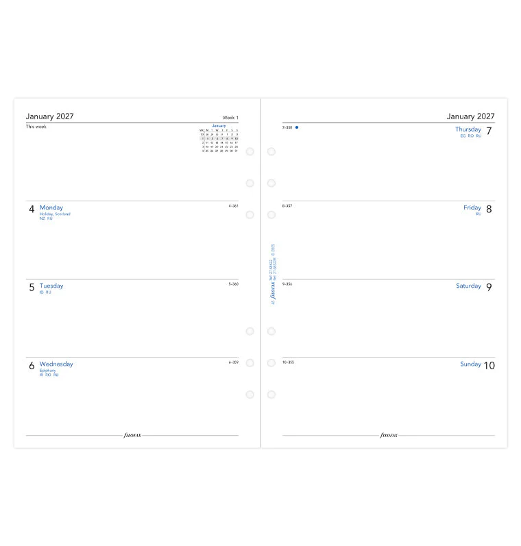 Week On Two Pages Diary - A5 2027 English - Image 4