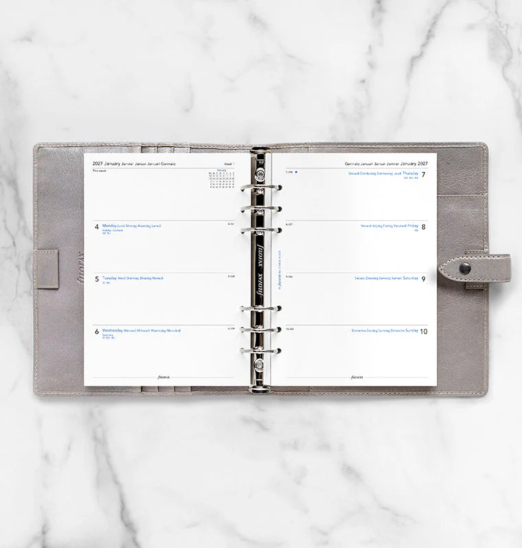 Week On Two Pages Diary - A5 2027 Multilanguage - Image 3
