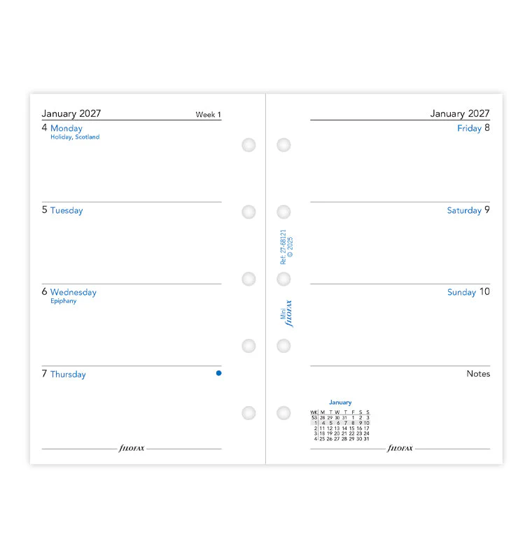 Week On Two Pages Diary - Mini 2027 English - Image 4