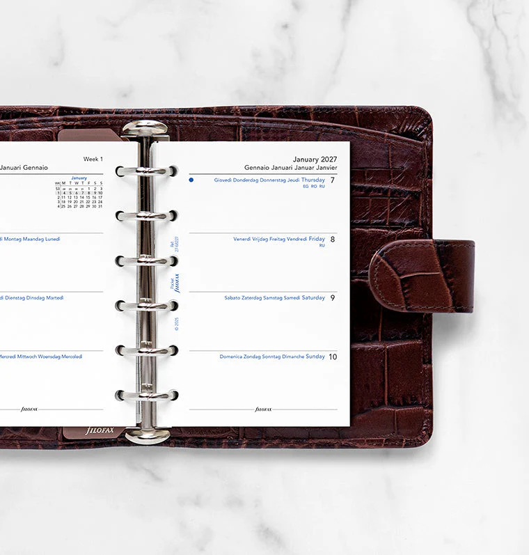 Week On Two Pages Diary - Pocket 2027 Multilanguage - Image 2