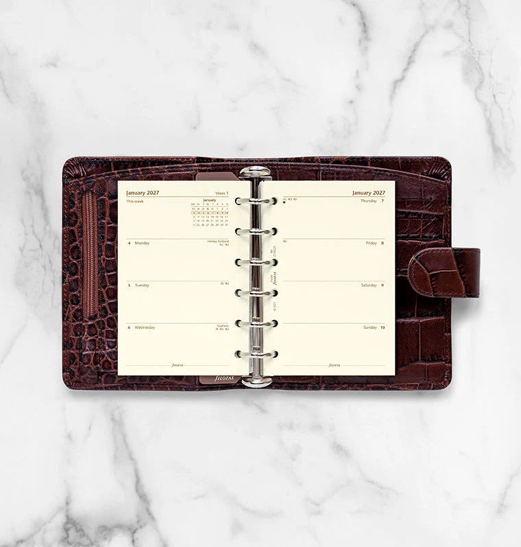 Week On Two Pages Diary - Pocket Cotton Cream 2027 English - Image 3