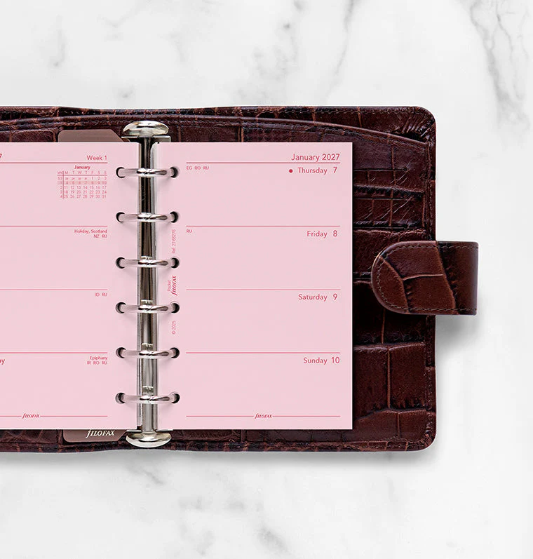 Week On Two Pages Diary - Pocket Pink 2027 English - Image 2