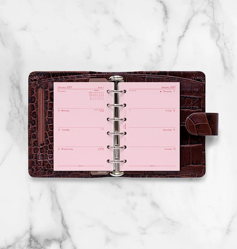 Week On Two Pages Diary - Pocket Pink 2027 English - Image 3