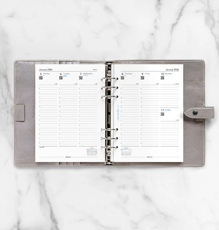 Week On Two Pages Diary With Appointments - A5 2026 English - Recycled Paper - Image 3