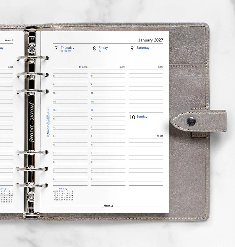 Week On Two Pages Diary With Appointments - A5 2027 English - Recycled Paper - Image 2