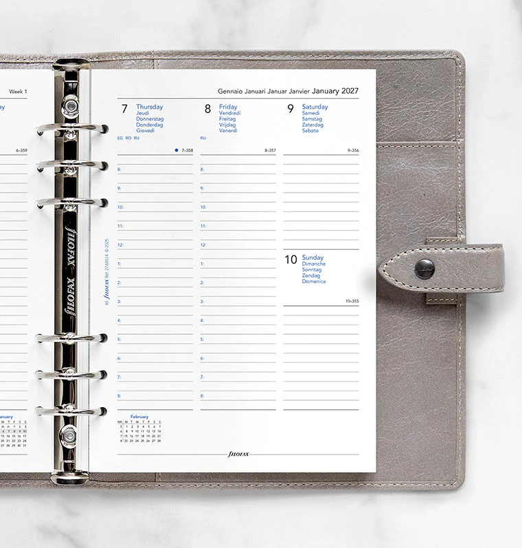 Week On Two Pages Diary With Appointments - A5 2027 Multilanguage - Image 2