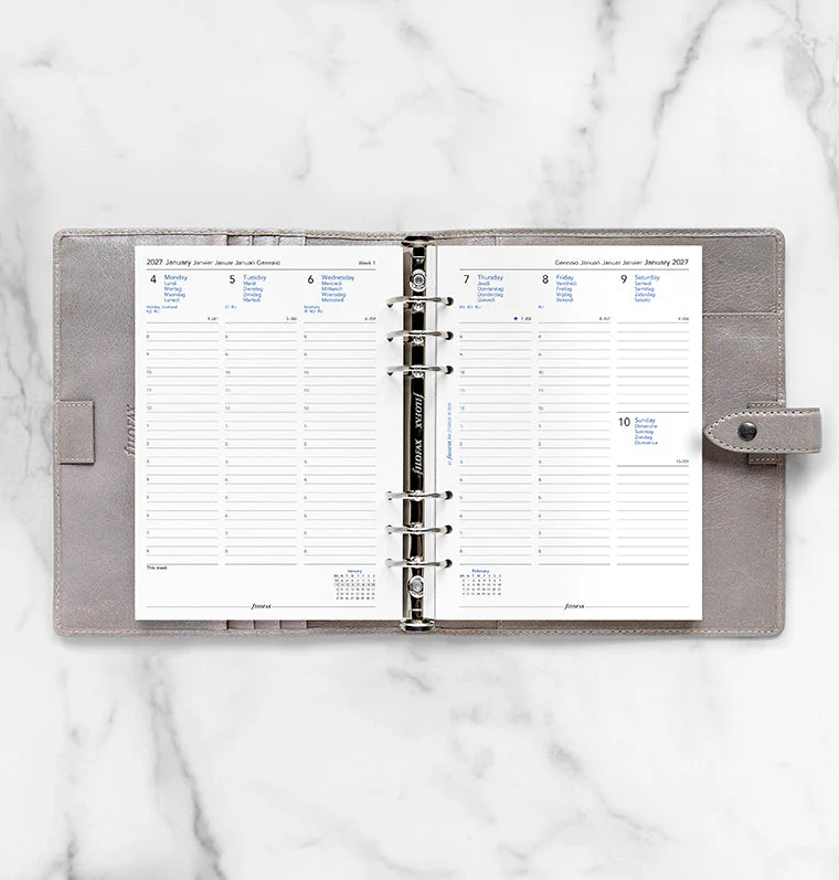 Week On Two Pages Diary With Appointments - A5 2027 Multilanguage - Image 3