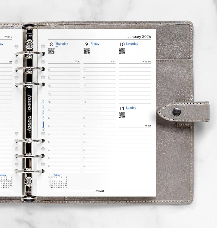 Week On Two Pages Diary With Appointments - A5 Multifit 2026 English - Image 2