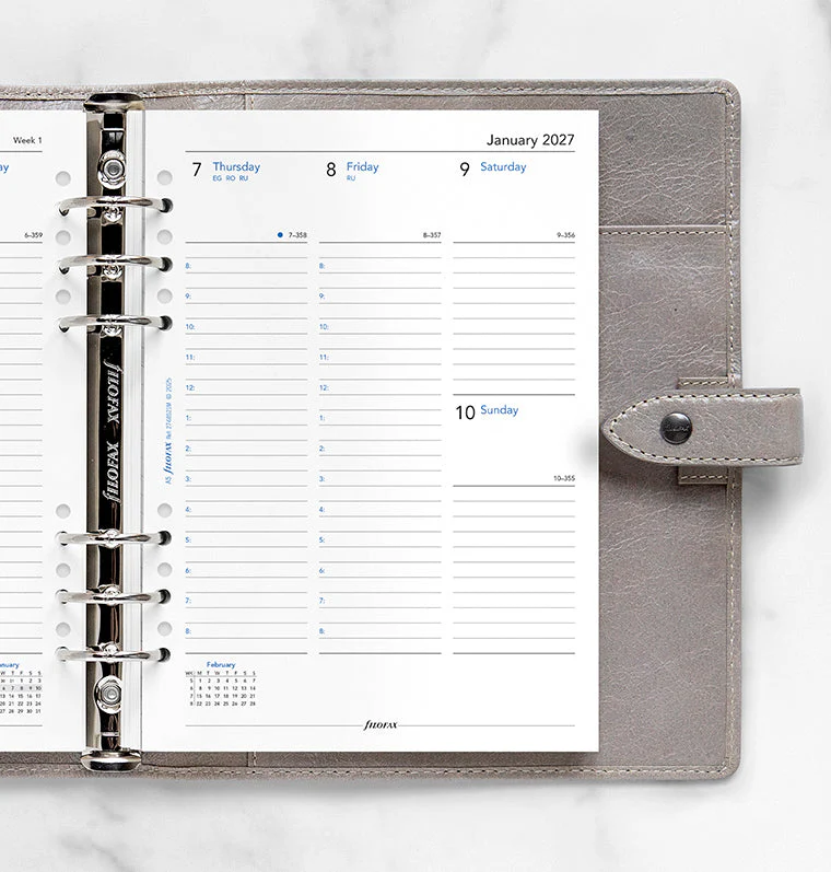Week On Two Pages Diary With Appointments - A5 Multifit 2027 English - Image 2
