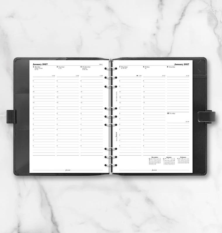 Week On Two Pages Diary With Appointments - Deskfax 2027 English - Image 2