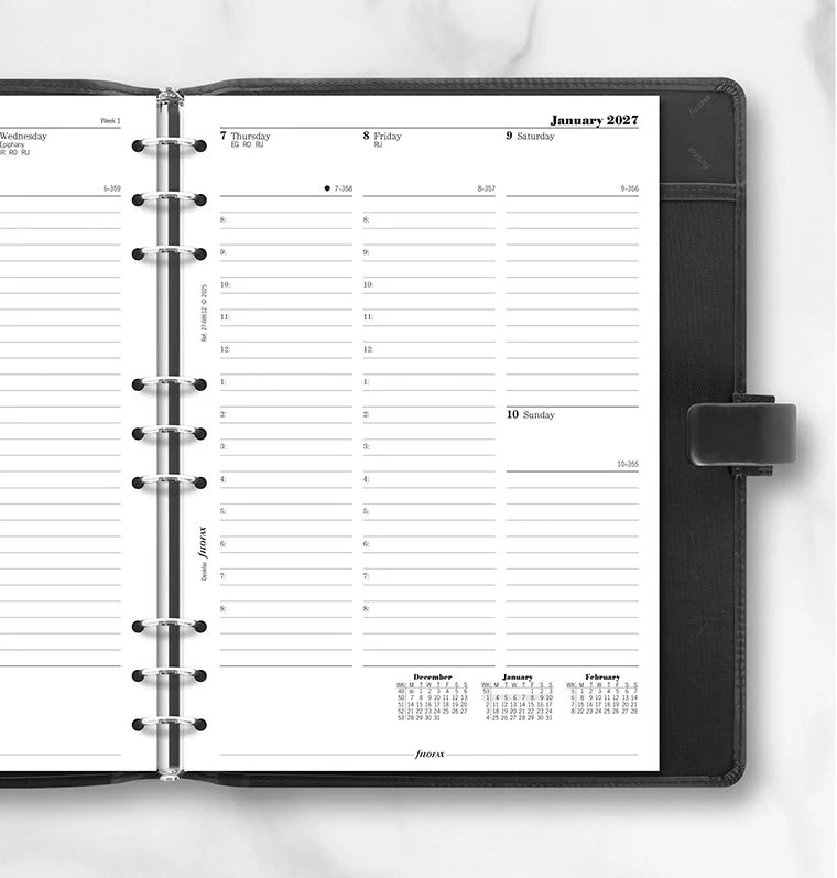Week On Two Pages Diary With Appointments - Deskfax 2027 English - Image 3