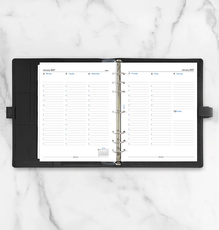 Week On Two Pages Diary With Appointments - Letter 2027 English - Image 3